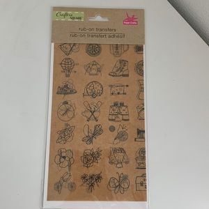 Rub on transfer stickers